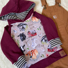 Load image into Gallery viewer, Farm Friends Raglan Hoodie