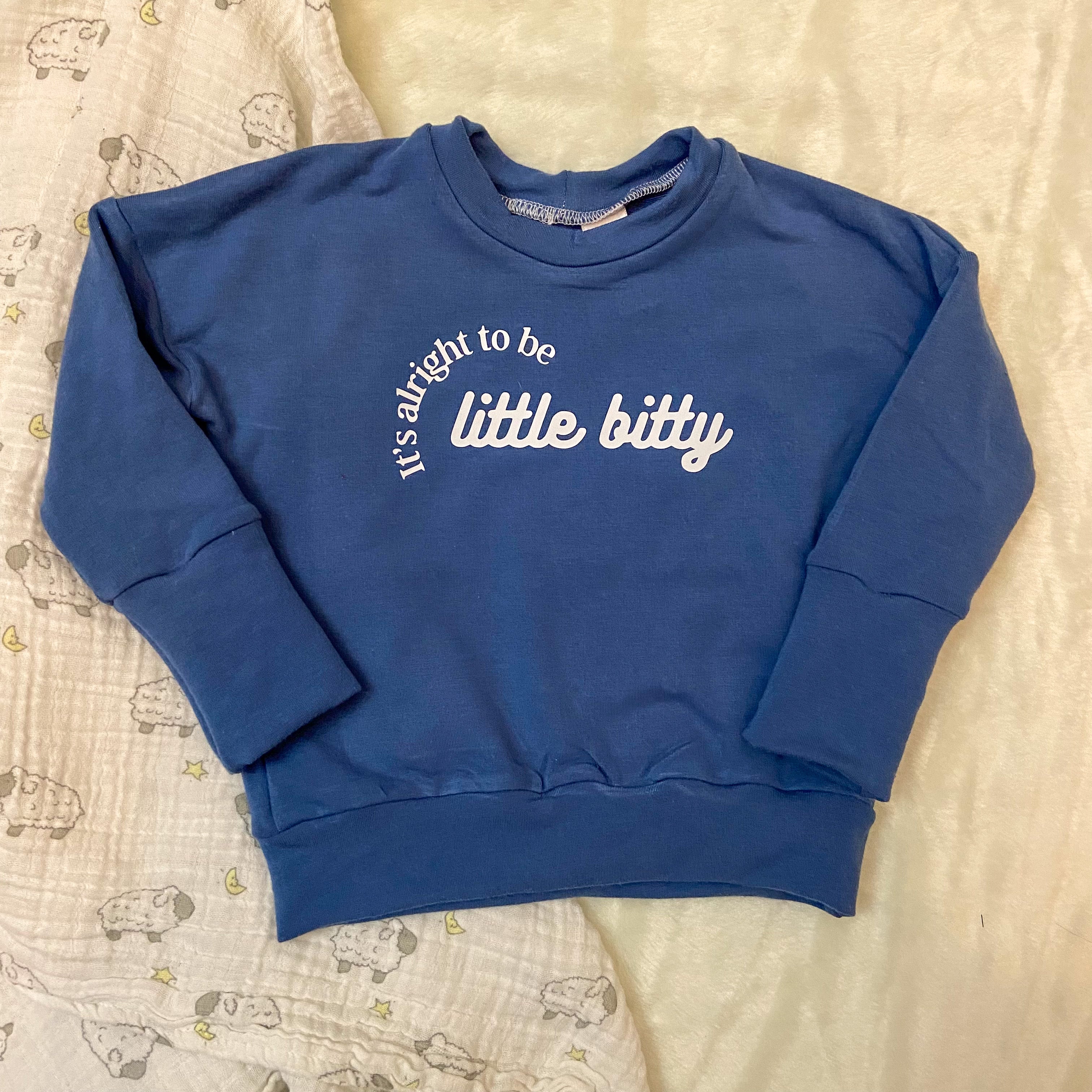 Grow With Me Slouchy Crewneck Little Bitty Oak Sky Handmade