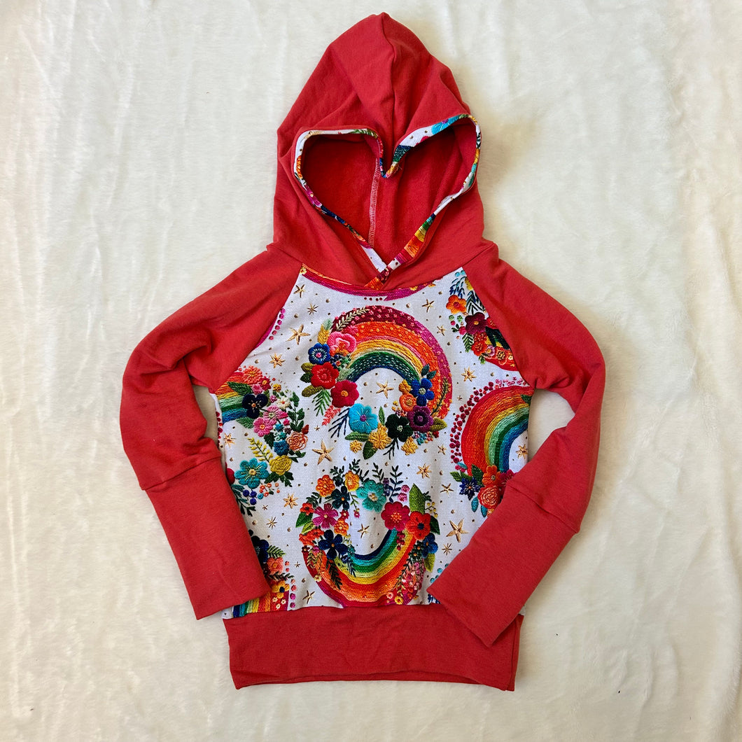 Grow With Me Raglan Hoodie -  Rainbows