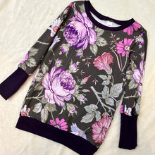 Load image into Gallery viewer, Grow With Me Tunic Sweater - Purple Florals
