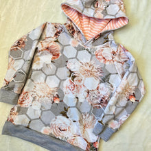 Load image into Gallery viewer, Raglan Hoodie - Floral Hexies
