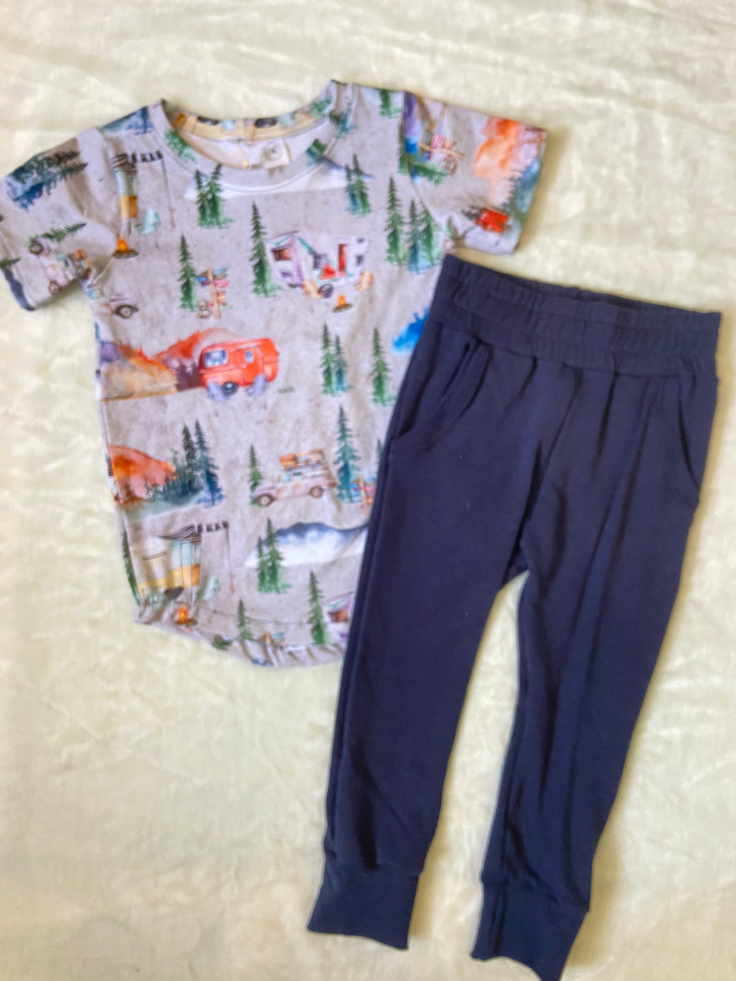 T-shirt + Joggers Set - Vintage Campers