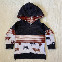 Load image into Gallery viewer, Colour Blocked Hoodie - Cows
