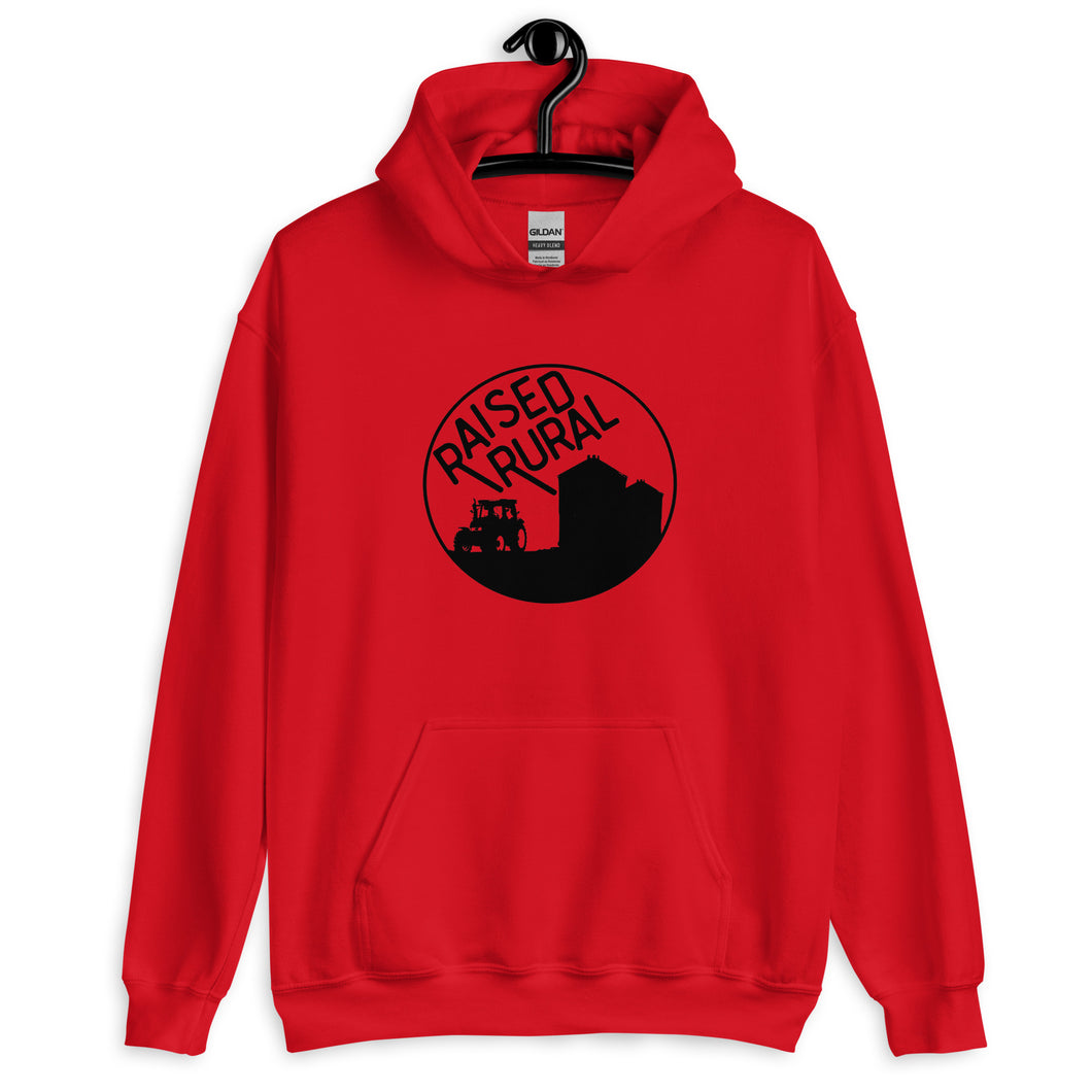 Raised Rural Adult Hoodie