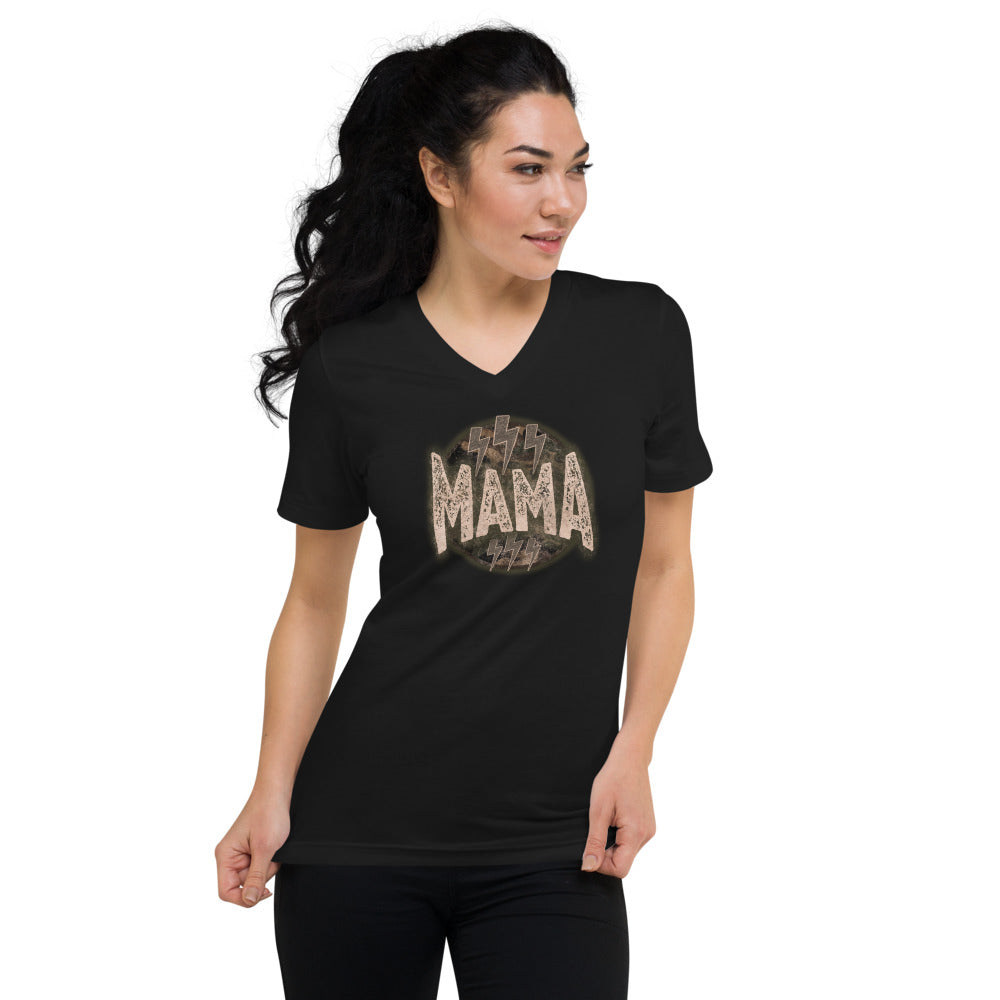 MAMA Unisex Short Sleeve V-Neck T-Shirt